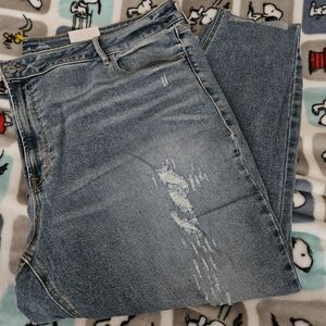 #640 Old Navy Rockstar Mid-Rise Super Skinny in Light Blue, Sz.28W